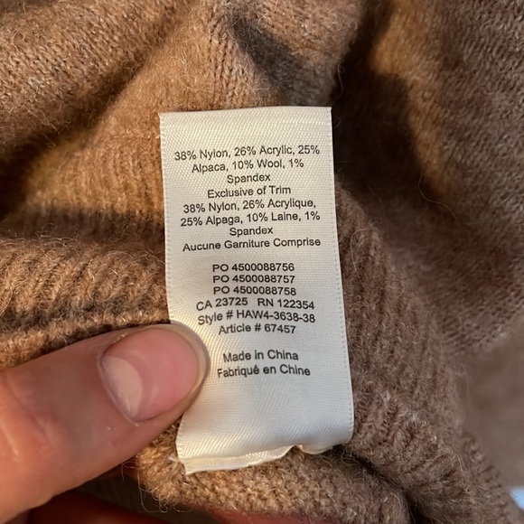 Aritzia Lorin Sweater, Tie Waist, Alpaca Wool - Picture 8 of 8